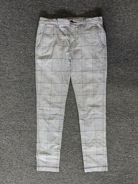 Levi's Pants Men's 32x32 Gray Plaid XX Chino Slim Taper Leg Business Casual